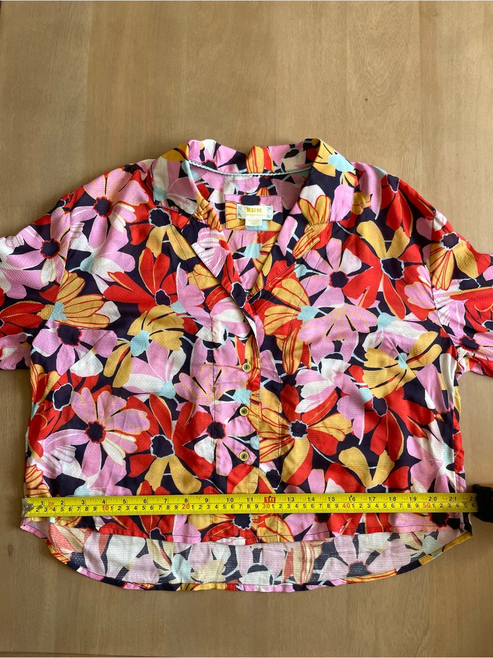 Anthropologie Maeve Floral Cropped Button-Down Shirt - Picture 14 of 14